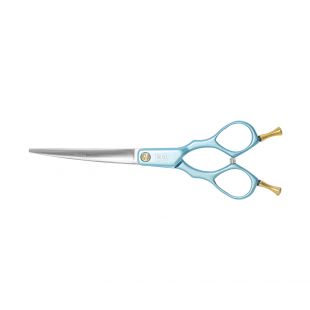 TAURO PRO LINE cutting scissors, for the right-handed 15cm, curved, stainless steel, blue