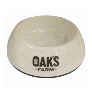OAK'S FARM Bowl for pets plastic, cream, size S