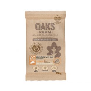 OAK'S FARM Development with Care with Salmon up to 12 months All breeds feed supplement-snack with salmon for junior dogs 110 g x 6
