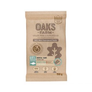 OAK'S FARM Dental Care with White Fish Adult All breeds feed supplement-snack with white fish for adult dogs 150 g
