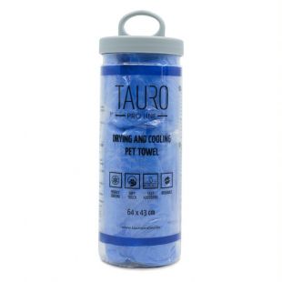 TAURO PRO LINE Высоковпитывающее и охлаждающее полотенце для домашних животных 64x43 см, синее