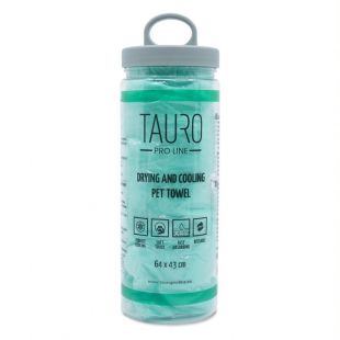 TAURO PRO LINE Drying and cooling pet towel 64x43 cm, green