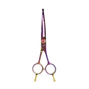 TAURO PRO LINE cutting scissors, for the right-handed 14 cm, curved, 440c stainless steel, purple colour