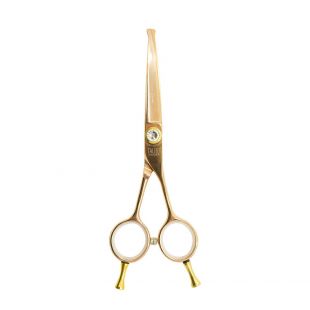 TAURO PRO LINE cutting scissors, for the right-handed 14 cm, curved, 440c stainless steel, golden colour