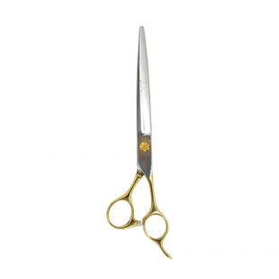 TAURO PRO LINE cutting scissors Janita Plungė line, for the right-handed 18 cm straight, 440c stainless steel, golden handles