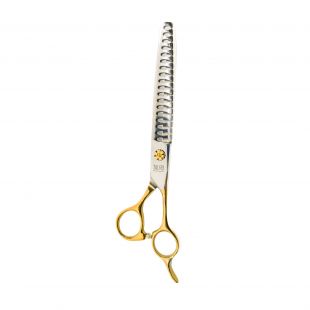 TAURO PRO LINE Chunker scissors Janita Plungė line, for the right-handed 18 cm, 18 teeth, 440c stainless steel, golden handles