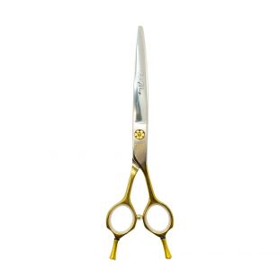 TAURO PRO LINE cutting scissors Janita Plungė line, for the right-handed 18 cm curved, 440c stainless steel, golden handles