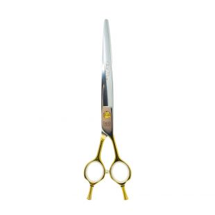 TAURO PRO LINE cutting scissors Janita Plungė line, for the right-handed 19 cm, curved, 440c stainless steel, golden handles