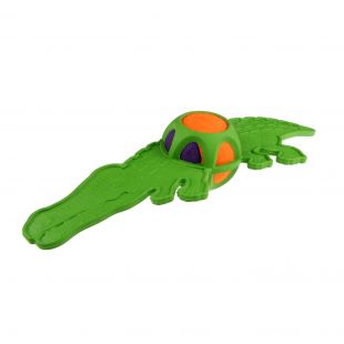 MISOKO&CO šunų žaislas KROKODILAS, žalias, guminis, 42x8x8 cm