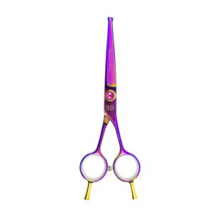 TAURO PRO LINE cutting scissors, for the right-handed 14 cm, straight, 440c stainless steel, purple colour