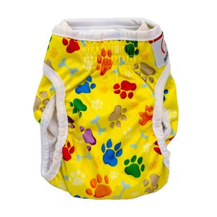MISOKO reusable diapers for female dogs XS, with paw prints