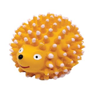 HIPPIE PET Toy for dogs HEDGEHOG, latex, yellow, 7 cm