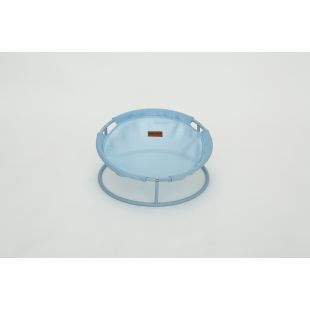 MISOKO Лежак для домашних животных, круглый, стальной каркас 45x45x22 см, светло-синий