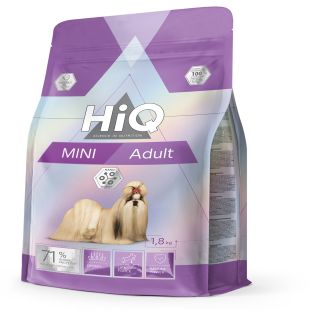 HIQ dry food for adult small breed dogs with poultry 1.8 kg
