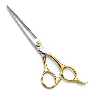 TAURO PRO LINE cutting scissors, Janita Plungė line, for the right-handed 16 cm straight, 440c stainless steel, golden handles