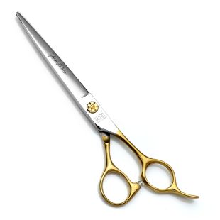 TAURO PRO LINE cutting scissors, Janita Plungė line, for the right-handed 17 cm straight, 440c stainless steel, golden handles