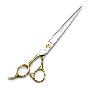 TAURO PRO LINE cutting scissors, Janita Plungė line, for the left-handed 18 cm straight, 440c stainless steel, golden handles