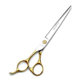 TAURO PRO LINE cutting scissors, Janita Plungė line, for the left-handed 19 cm straight, 440c stainless steel, golden handles