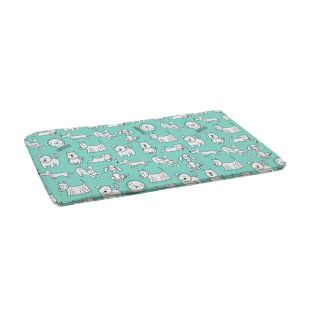 MISOKO reusable dog pad 122 x 122 cm (48,5 x 48,5 inch), with puppies, mint, 2 pcs.