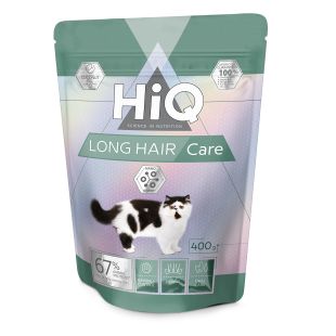 HIQ dry food for adult long haired cats with poultry 400 g